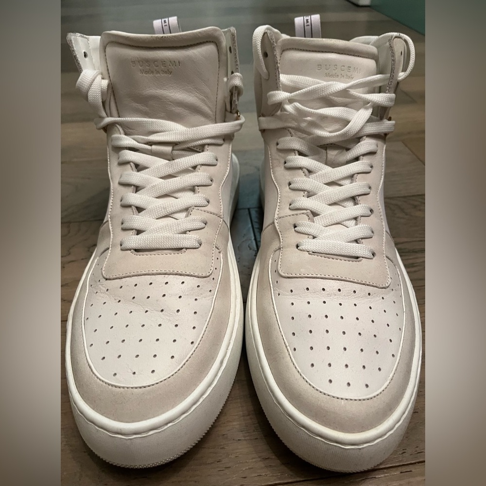White high tops Buscemi size 44 worn twice